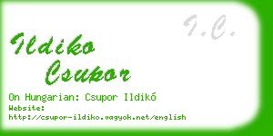 ildiko csupor business card